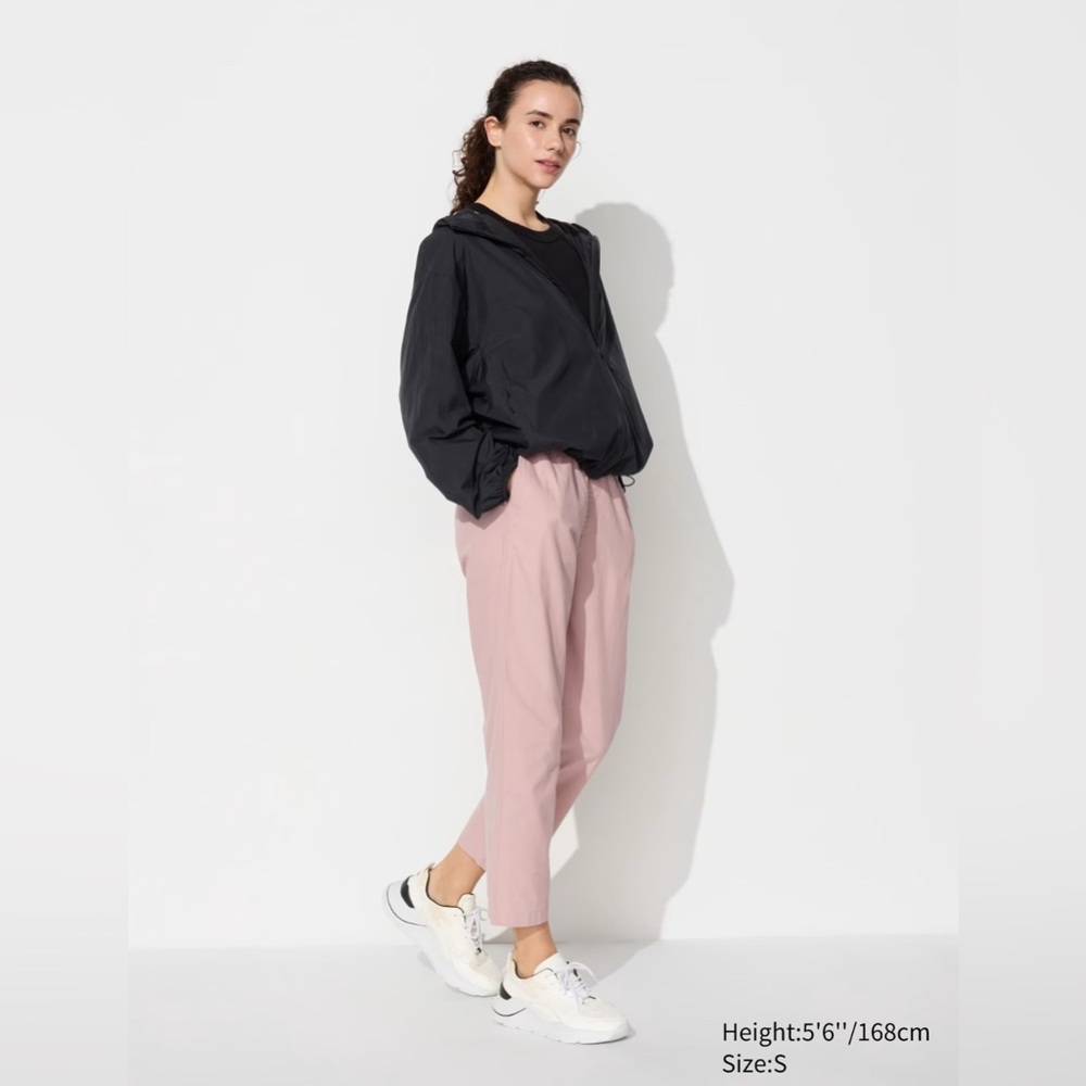 Uniqlo Cotton Relax Ankle Pants in Blush